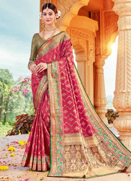 Pink Colour SANGAM TARAMANI New Exclusive Wear Silk Heavy Designer Saree Collection 7112